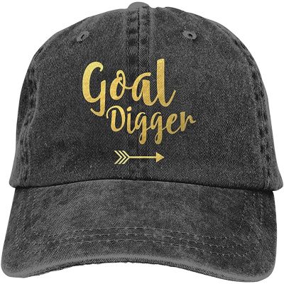 Goal Digger Unisex Cotton Hat Adjustable Baseball Cap Denim Dad Hat Fashion Hip Hop Hat