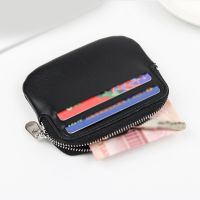 ☾▪ Small Coin Purse Wallet Mini Key Case Zip Coin Case Unisex Credit Card Holder Solid Red Blue Black Card Wallet Business Wallets