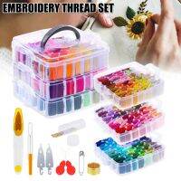 【hot】✕  Embroidery Floss Set Including 150 Colors Threads with 3-Tier Transparent Storage Tools