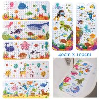 ❇✒ Large Cute Cartoon PVC Bath Mat Anti-Slip Shower Bathtub Mats With Sucker Soft Massage Pad Kids Elder Bathroom Carpet Rug