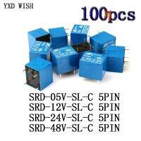 100pcs/lot SRD-05VDC-SL-C SRD-12VDC-SL-C SRD-24VDC-SL-C SRD-48VDC-SL-C Relay 5Pin SRD 05V 12V 24V 48V DC Power Relays Electrical Circuitry Parts