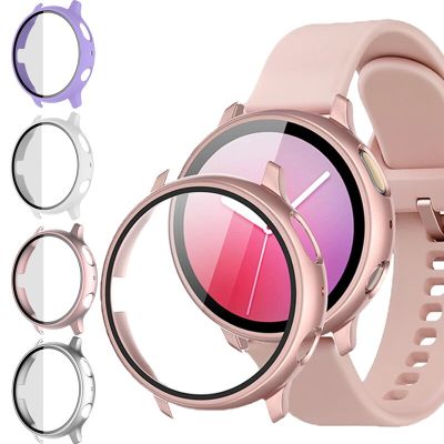Glass+Case For Samsung Galaxy watch active 2 44mm 40mm All cover bumper+Screen Protector film correa for Galaxy watch 4 44/40 mm Cases Cases