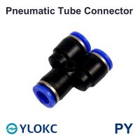 Y-type Pipe Fittings Plastic Pneumatic Connector Fitting Quick Push Py Connect 4mm 6mm 8mm 10mm 12mm  For Air Water Connecting