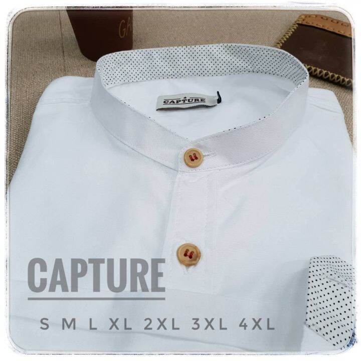 capture-shirt-เสื้อเชิ้ตผู้ชายแขนยาว-คอจีน-สีขาว-เขียวมิ้นท์-กรม-มีถึงอก-48-นิ้ว