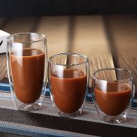 【CW】∏  New Heat-resistant Wall Glass Cup Beer Espresso Set Mug glass Whiskey Cups Drinkware