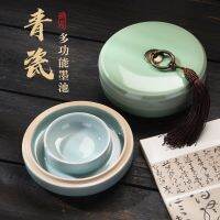 Your kiln with special hot double circle dont ink stone calligraphy seal natural jingdezhen article production outfit can grind the inkwell practice adjustment pen