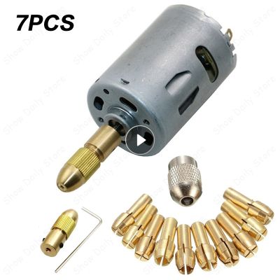 7pcs/set 2.35/3.17/4.05/5.05mm Brass Dremel Collet Mini Drill Chuck For Electric Motor Shaft Drill Bit Tools Drill Chuck Adapter