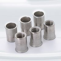 10Pcs Stainless Steel Rivnut Flat Head Threaded Rivet Insert Nutsert Cap Rivet Nut Tool Metalworking M3 M4 M5 M6 M8 M10 M12