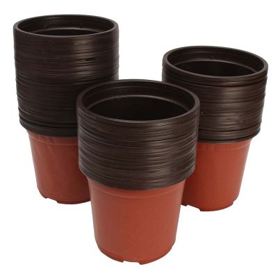 50Pcs 8.26inch Plastic Flower Seedlings Nursery Supplies Planter Pot/Pots Containers Seed Starting Pots Planting Pots