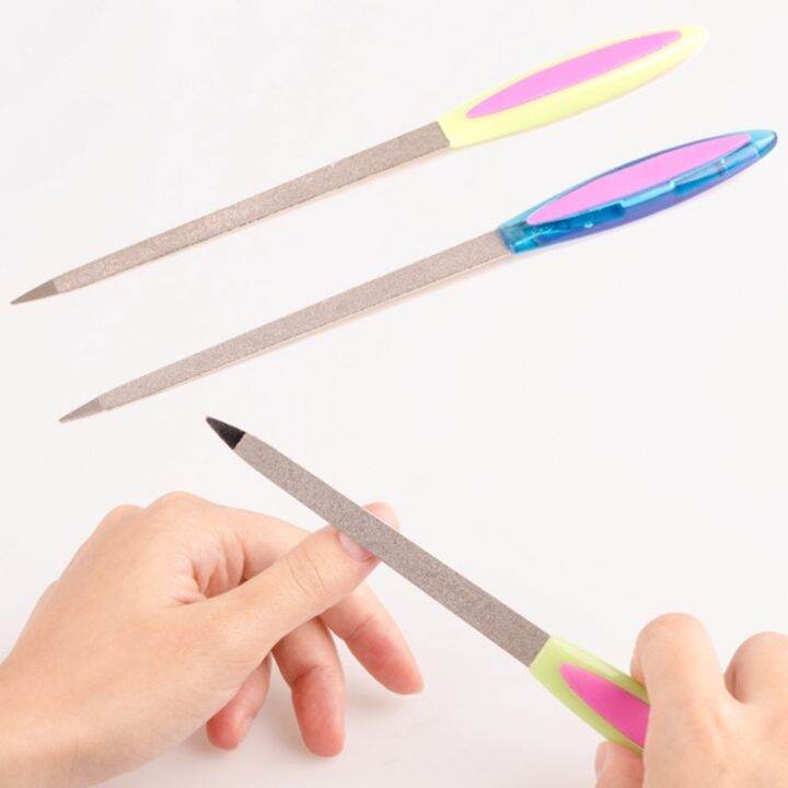 Double Sided Finger Nail File Buffer Stainless Steel Nail File Pedicure