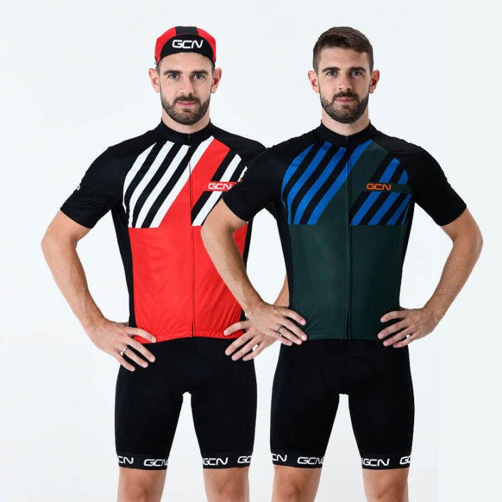 GCN Stripe Cycling Jersey and Shorts Set for Men Lazada PH