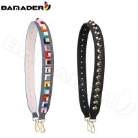 BAMADER Fashion Rivet Bag Strap High Quality Leather Shoulder Strap Rivet Accessories Female Handles Strap Multicolor Rivet