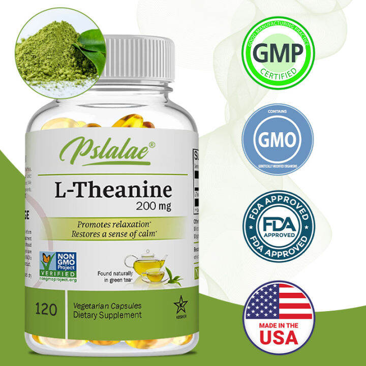 LTheanine Capsules Naturally Found in Green Tea LTheanine 200 mg
