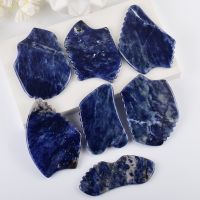 ✑☈ Natural Blue Stripe Jade Stone Gua Sha Tool Face Lifting Eyes Neck Massage Beauty Health Tighten Skin Scaraping Skincare SPA