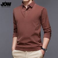 【 5 Colour 】 NEW Fashion Polo Shirt Men Cotton Lapel Collar T-shirt Formal Office Casual Business Long Sleeve t-shirt