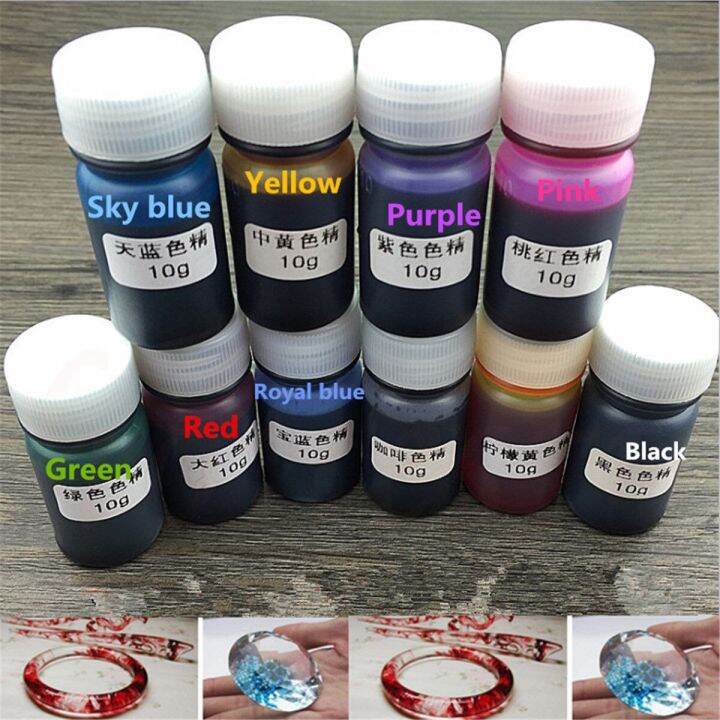 10 Colors 10g Epoxy UV Resin Coloring Dye Colorant Resin Pigment Art