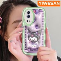 YIWESAN เคสสำหรับ VIVO Y72 5G Y52 5G Y75s 5G เคส3D ลายการ์ตูนน่ารัก Kuromi ขอบลอนแฟชั่นสีสันเคสโทรศัพท์แบบใสป้องกันเลนส์กล้องซิลิโคนกล่องกันกระแทกเคสนิ่มโปร่งใส