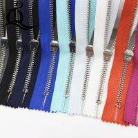 ┇△♤ 15cm-45cm 5pcs closed-End brand Metal Zippers With Pearl Slider Multi-color 5 Zippers For DIY Sewing 10 mix Colors Available