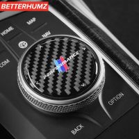 BETTERHUMZ คาร์บอนไฟเบอร์รถมัลติมีเดียปุ่มฝาครอบลูกบิดสติกเกอร์สำหรับ BMW G20 G28 G29 X3 X4 G01G02 G08 M Performance สติกเกอร์