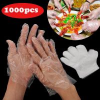 OKDEALS Polythene พรีเมี่ยมปลอดภัยผักผลไม้ถุงมือใช้แล้วทิ้งหลีกเลี่ยงการสัมผัสโดยตรงอาหารใสพลาสติก