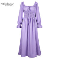 ฤดูร้อนภาษาฝรั่งเศสคำ Boho Tie Mini เซ็กซี่สีม่วงผู้หญิงชุด Elegant Ruffle แขน Y2k Casual Party Beach Square Light Dress Robe