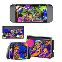 เกม Splatoon 2 Decal Protector สติกเกอร์ผิวไวนิลสำหรับ Nintendo Switch NS Console + Controller + Stand Holder ฟิล์มป้องกัน-yrumrudang