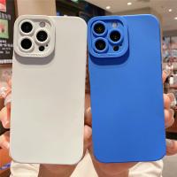 【CC】 Protection Silicone iPhone 13 12 14 XR XS X 7 8 Soft Shockproof Matte Cover