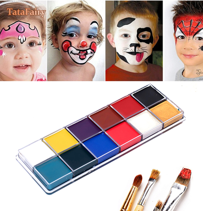 Tattie 2023 New Fashion 12 Colors Pigment Halloween Professional Masquerade Body Paint Theater