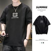 Short sleeve T-shirt man ins summer popular logo trend easing round collar mens summer wear boys half sleeve clothes on men --ntx230801☏✚۩