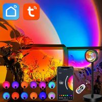 Tuya Night Light Smart Sunset Lamp Projector Smart Life APP Remote Led Lights Room Decoration Photography Birthday Gift RGB Neon Night Lights