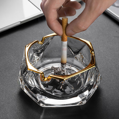 แก้วคริสตัล  ที่เขี่ยบุหรี  ที่เขี่ย ใส ที่เขี่ยเศษผง ทรงกลม  ไม่แตกหักง่าย   ที่ทิ้งขยะจิ๋ว   ที่ทิ้งก้นบุหรี   ที่เขี่ยยาสูบแก้ว