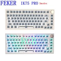 FEKER IK75 Pro 75% Mechanical Keyboard DIY Kit Bluetooth/2.4G Wireless USB Interface Connection Hot Swap RGB Dial Knob Keyboard