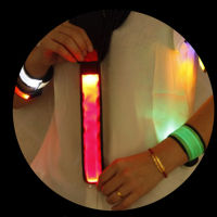 Festival Concert Party Atmosphere Supplies Sports Slap Wrist Strap Band Luminous Toy LED Luminous Bracelet Luminous Pat Ring