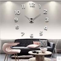 ZZOOI 3d Luminous Real Big Wall Clock Rushed Mirror Sticker Diy Living Room Home Decor Fashion Watches  Quartz Large