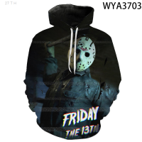 2023 New New Cool Friday The 13th Sweatshirts 3D Printed Men Women Children Hoodies Pullover Long Sleeve Streetwear Boy Girl Kids Jacketrend