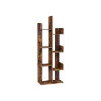 Bookcase Tree-Shaped Bookshelf with 8 Storage Shelves Rounded Corners 19.7 x 9.8 x 55.1 Inches