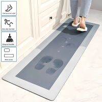 New Tech Super Absorbent Kitchen Mat Diatom Mud Pad Bathroom Pad Anti-Slip Carpet Mats Wipeable Wash Long Strip Carpet Cleaning Tools