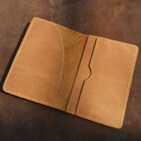 Vintage Crazy Horse Genuine Cowhide Leather Casual Women Mens Passport Cover Credit ID Card Holder Cash Case Card Holders