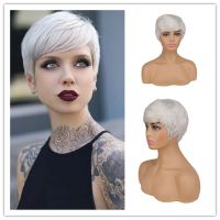 【LZ】❍  SuQ Pixie Cut Wig Layered Cut Hair For Women Womens Short Hair Black African Synthetic Cosplay Dance Party Curly Wigs