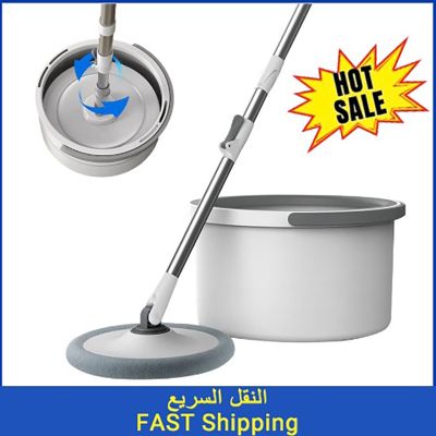 Household Lazy Swivel Mop Clean Sewage Separation Mop with Bucket Hands-free Floor Float Mop Household Cleaning Tool