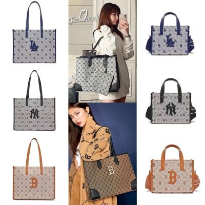 MLBˉ Official NY South Korea ML tote bag new NY full-print all-match mother-in-law bag class commuting large-capacity one-shoulder Messenger handbag