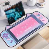 ♈ DATA FROG Cute Mousepad 80x40 Large Size Keyboard Table Mat Anti-slip Computer Desk Pad Kawaii Cat Ears Gaming Mousepad