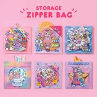 2022 Cartoon Ziplock Bags Sweet Girls Snacks Seal Pocket 13.5x13.5CM Jewelry Display Packaging Reusable Cookies Candy Gift Bags