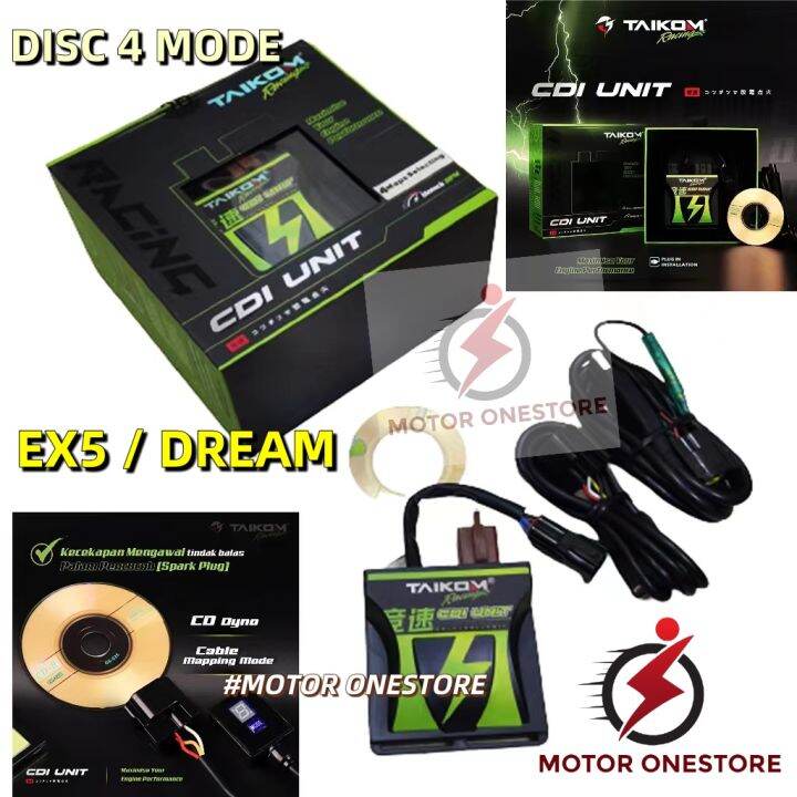 EX5 / DREAM CDI UNIT + DISC 4 MODE TAIKOM SUPER RACING DYNO CDI 