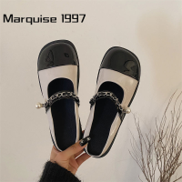 Marquise1997 ้องเท้าผูหญิง รองเท้าแตะลิ่ม รองเท้าแตะเสริมส้นผู้หญิง ทนทาน ใช้ ทันสมัย เหมาะ สม FDL239393A 39Z230926