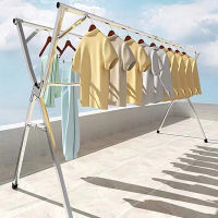 ราวตากผ้า ราวตากผ้าสแตนเลส ราวแขวนผ้าสแตนเลส แข็งแรง Drying Rack พับเก็บง่าย ตัว X จัดเก็บสะดวกแข็งแรง ทนทาน ราวตากผ้าตั้งพื้น