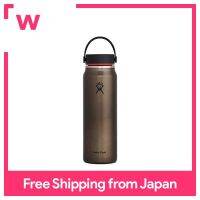 Hydroflask [น้ำหนักเบา] ขวดน้ำ/แก้ว/ขวดเก็บอุณหภูมิสุญญากาศฉนวนกันความร้อนเย็น32ออนซ์ (946มล.) ชุดเส้นทางเมาส์กว้าง58 Obsidian 5089385