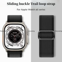 สายรัดแบบยืดหยุ่นสำหรับสายคาด Apple Watch 45มม. 41มม. 44มม. 40มม. 49มม. 42มม. 38มม. สายไนลอน Correa Iwatch Series 7 Se 6 5 3 8พิเศษ