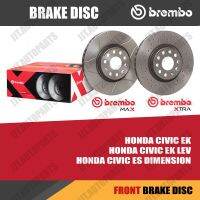 . Brembo จานเบรค เซาะร่อง เจาะรู HONDA CIVIC EG, EK, ES, FD, FB, FC, FK [คู่หน้า, คู่หลัง]