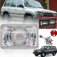 ไฟหน้า ไฟตา H4 FITT รุ่น โตโยต้า แลนครุยเซอร์ TOYOTA LANDCRUISER FJ80 ปี 1989 - 1996 จำนวน 1 ดวง รวมชุดหลอดไฟ